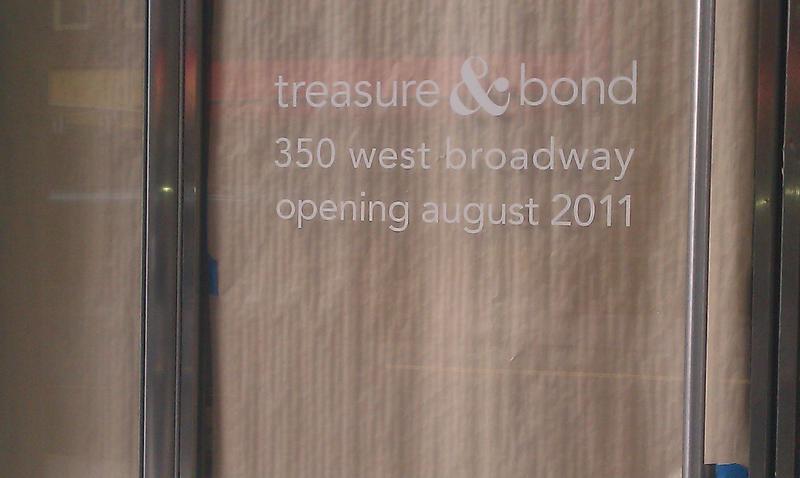 Treasure and Bond storefront prior to the opening.